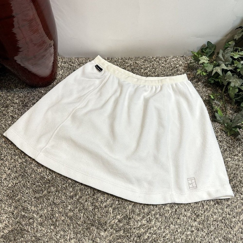 Vintage 90s Nike Fleece Tennis Skirt Size S Alpha Project White Y2K Sporty